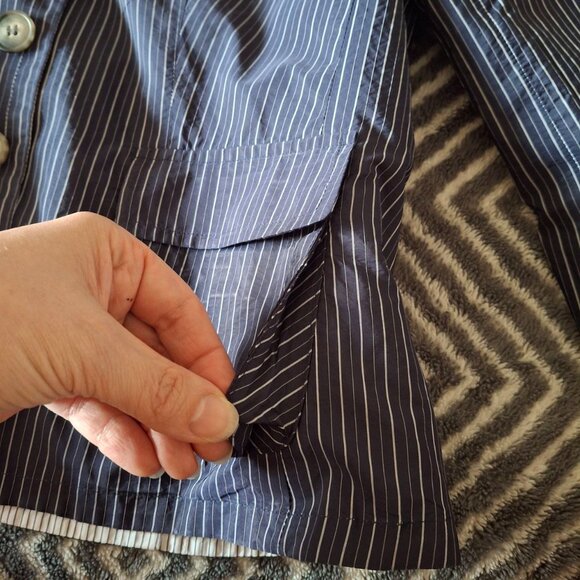 Talbots Collection Navy & White Reversible Casual Blazer Long Sleeve Size 6 - Picture 11 of 13